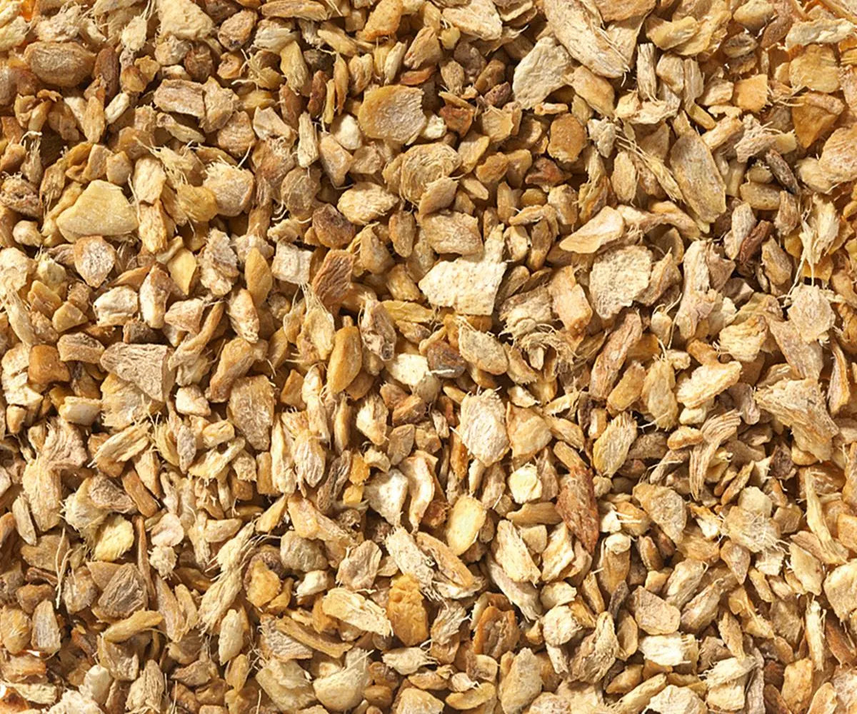 Ingwerstücke geschnitten – Reiner Kräutertee mit süß-scharfem Aroma