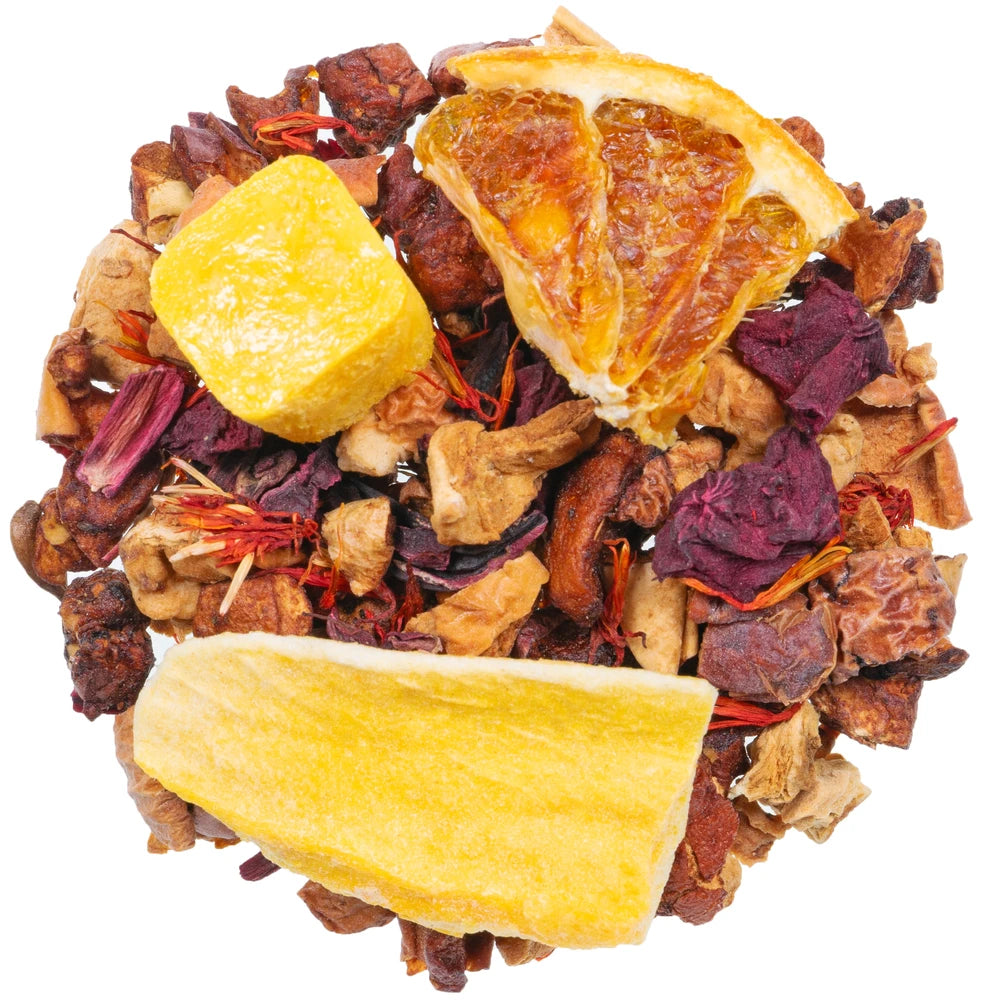 Blutorange Maracuja – Aromatisierter Früchtetee mit Vitamin C & natürlichem Aroma