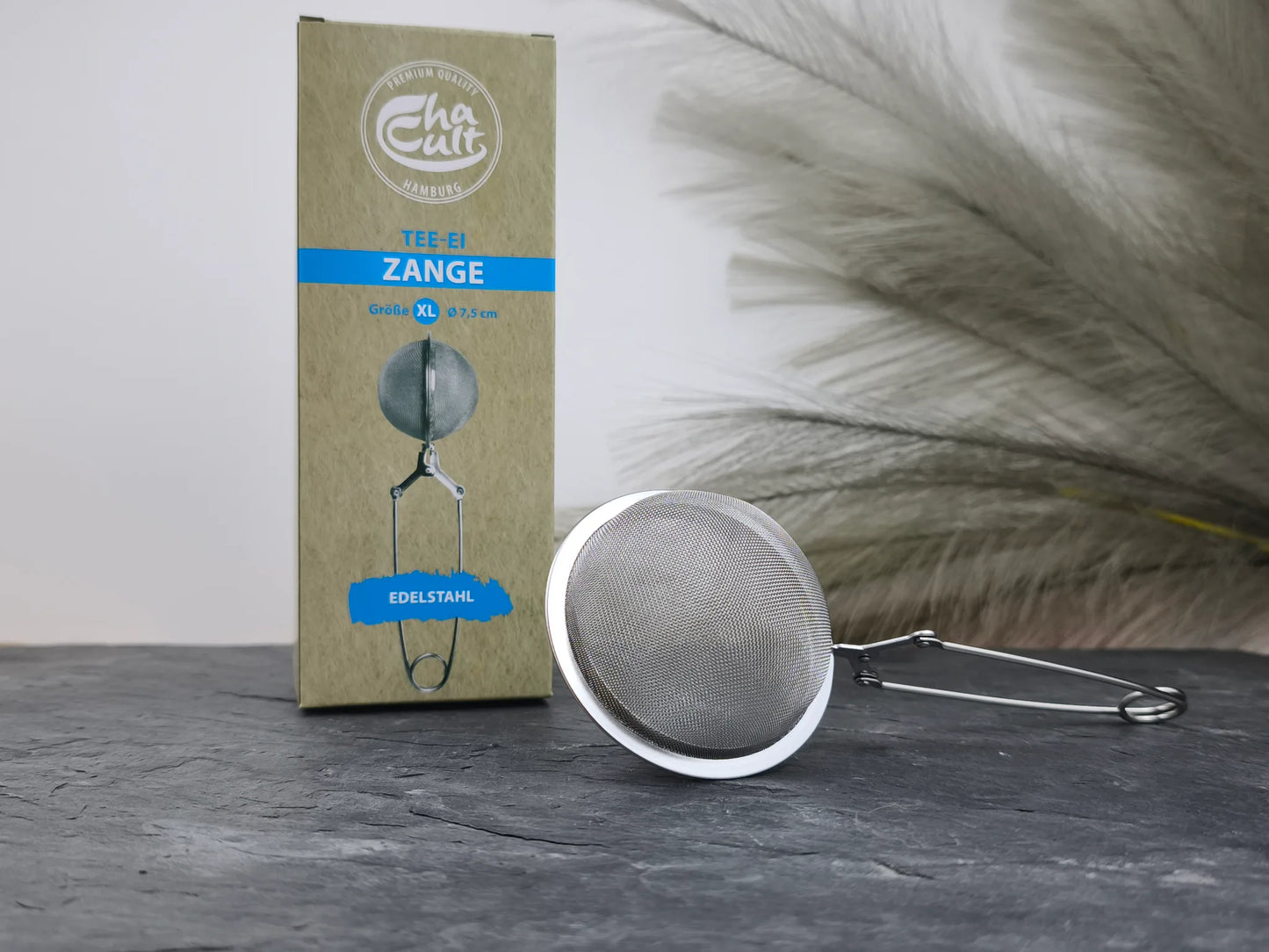 Teesieb Zange aus Edelstahl mit Verpackung, Teezange für losen Tee