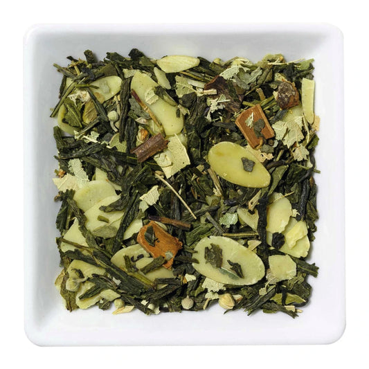 Gebrannte Mandel – Aromatisierter Grüntee mit Mandel & Zimt