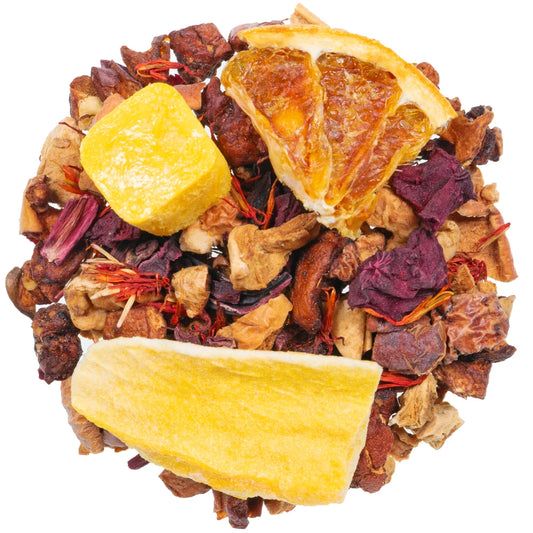 Blutorange Maracuja – Aromatisierter Früchtetee mit Vitamin C & natürlichem Aroma