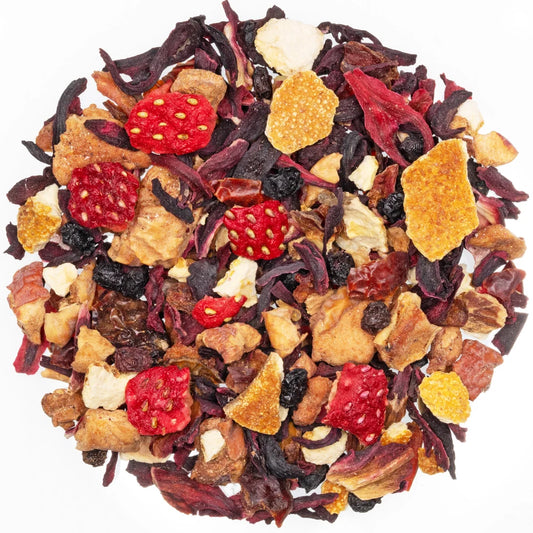 Erdbeerkuss – Aromatisierter Früchtetee mit Erdbeerstücken & Blüten
