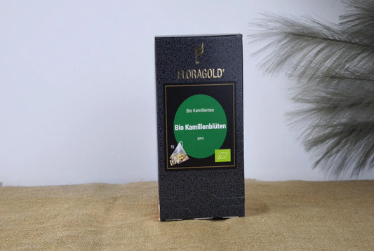 Floragold Kamille ganz 15 Pyramidenbeutel – Bio