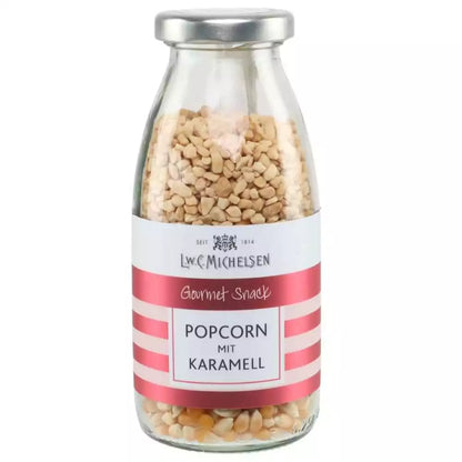 Glasflasche "Gourmet Snack Popcorn mit Karamell" von L.W.C. Michelsen